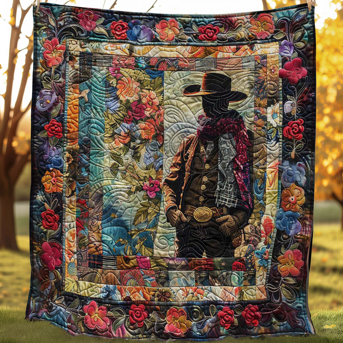 Lonestar Cowboy WN2108012CL Quilt Blanket