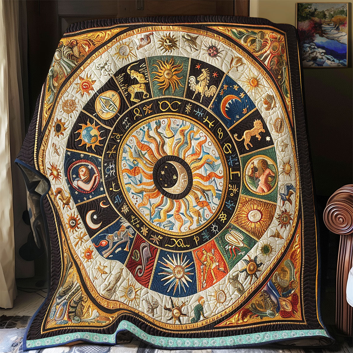 Native Zodiac Cosmos WN1709044CL Quilt Blanket