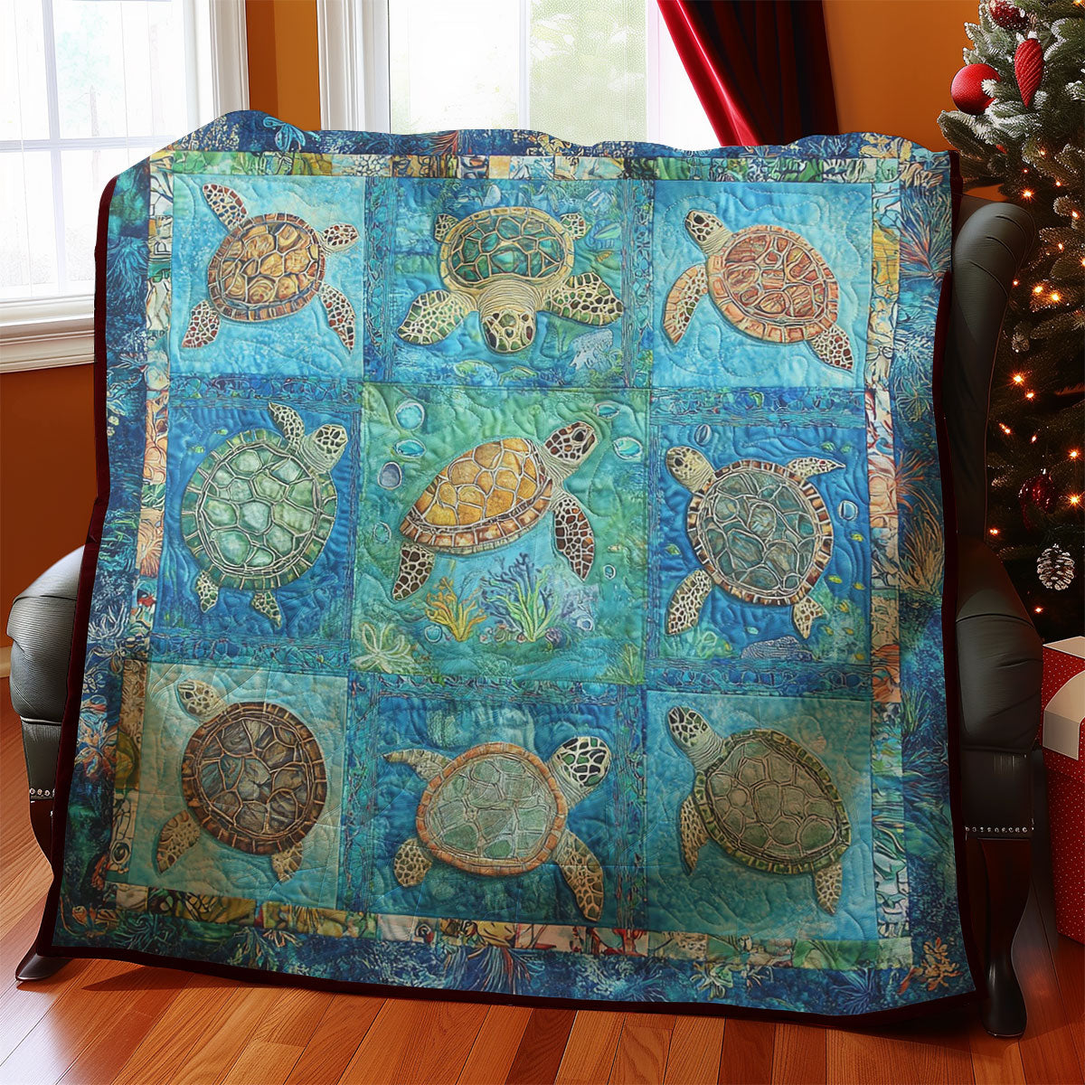 Ocean Turtles WM0208033CL Quilt Blanket