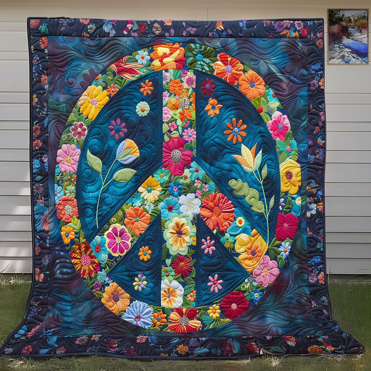Trippy Hippie Sign SR1008031CL Quilt Blanket