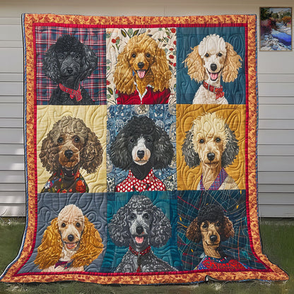 Vintage Poodle SR1008007CL Quilt Blanket