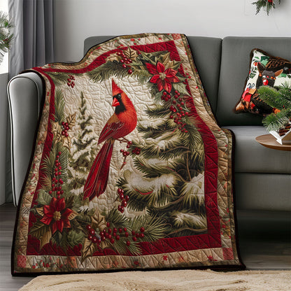 Winter Cardinal SR1408012CL Quilt Blanket