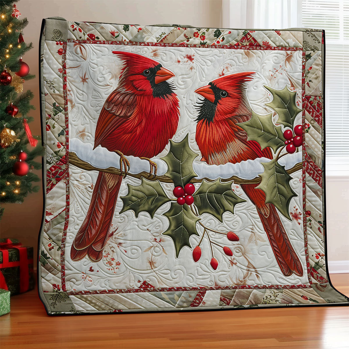 Winter Cardinal SR2308005CL Quilt Blanket