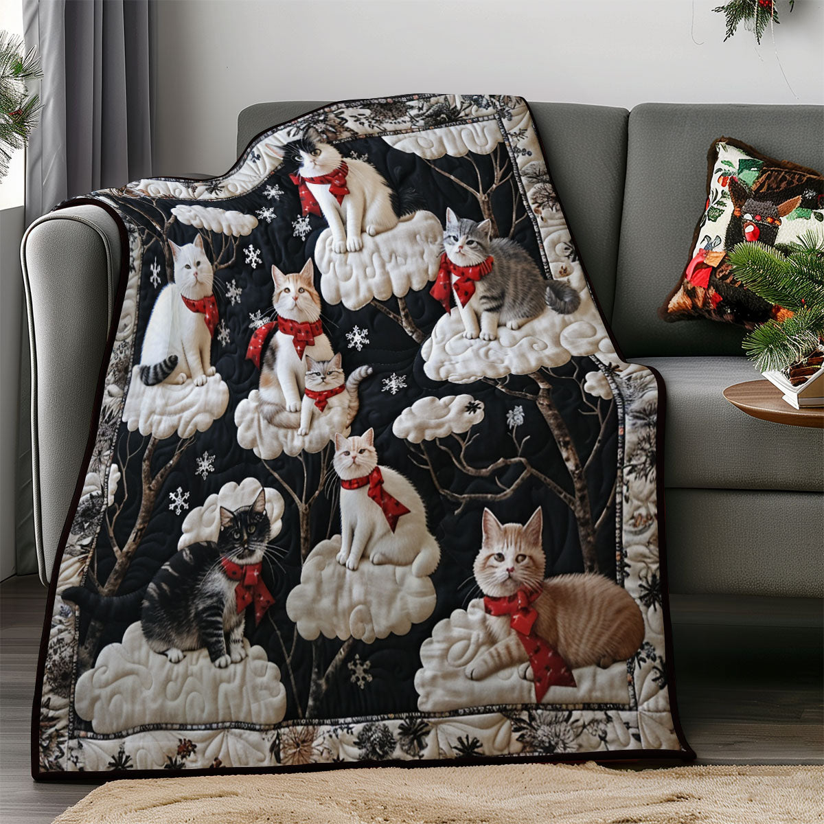 Winter Cat SR1308001CL Quilt Blanket