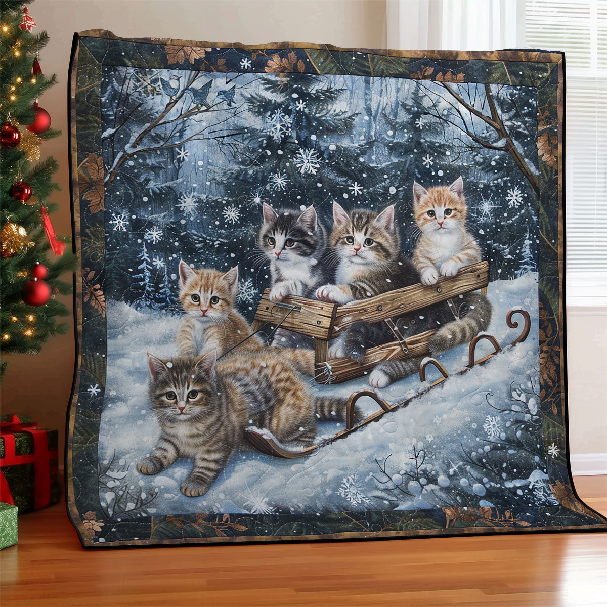 Winter Cat SR1908037CL Quilt Blanket