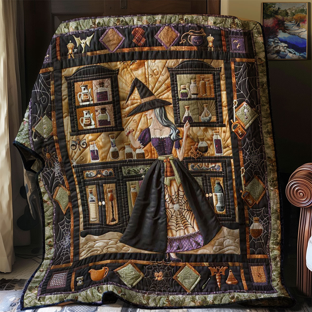 Witch’s Alchemical Secrets WN2808117CL Quilt Blanket