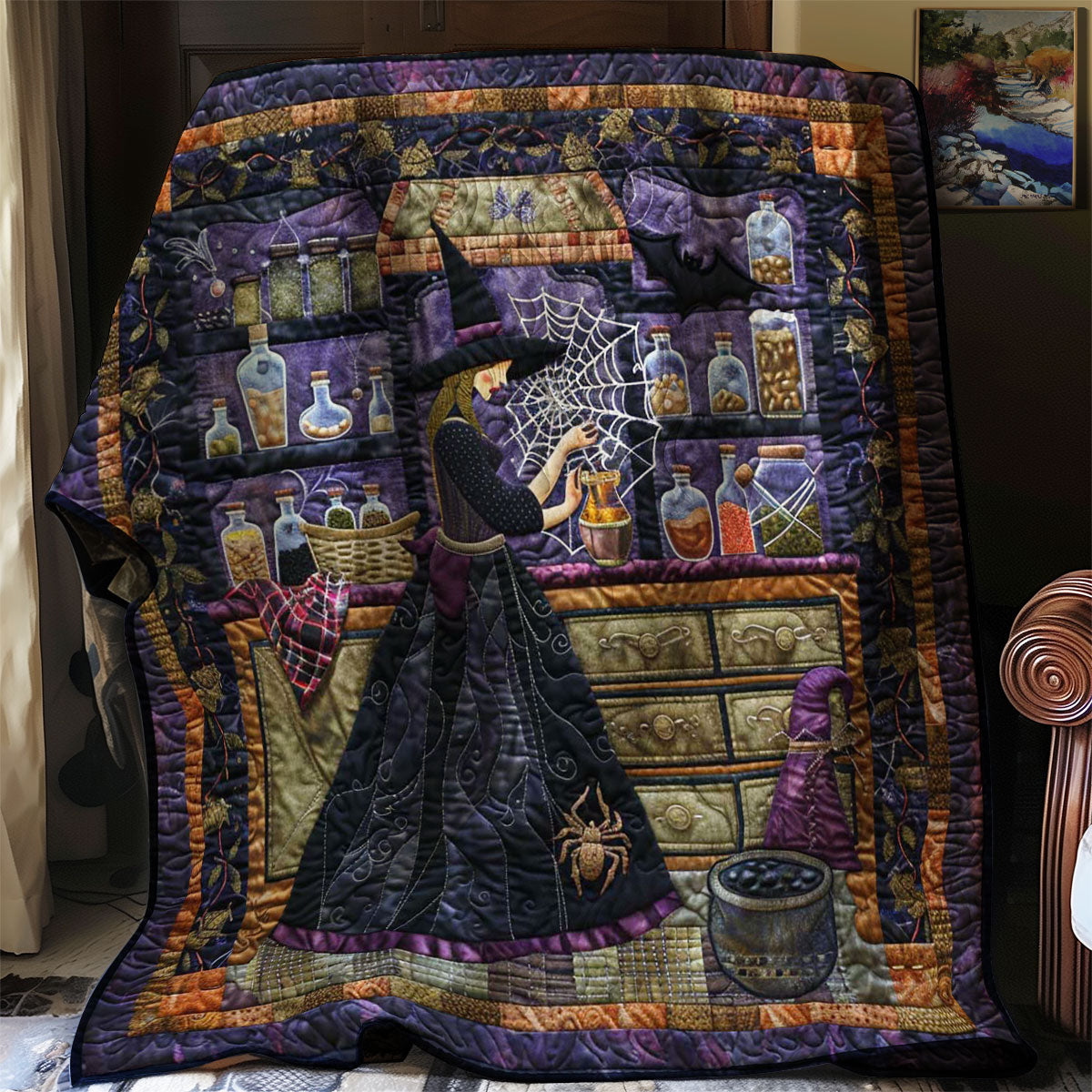Witch’s Web Of Spells WN2808110CL Quilt Blanket