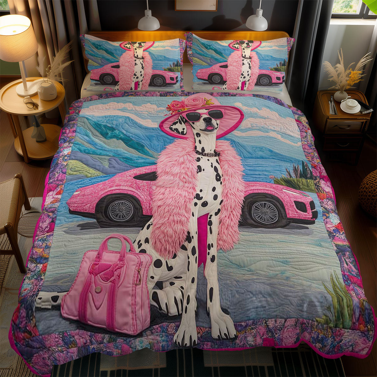 Fashionista Dalmatian WN1102055CL Quilted Bedding Set