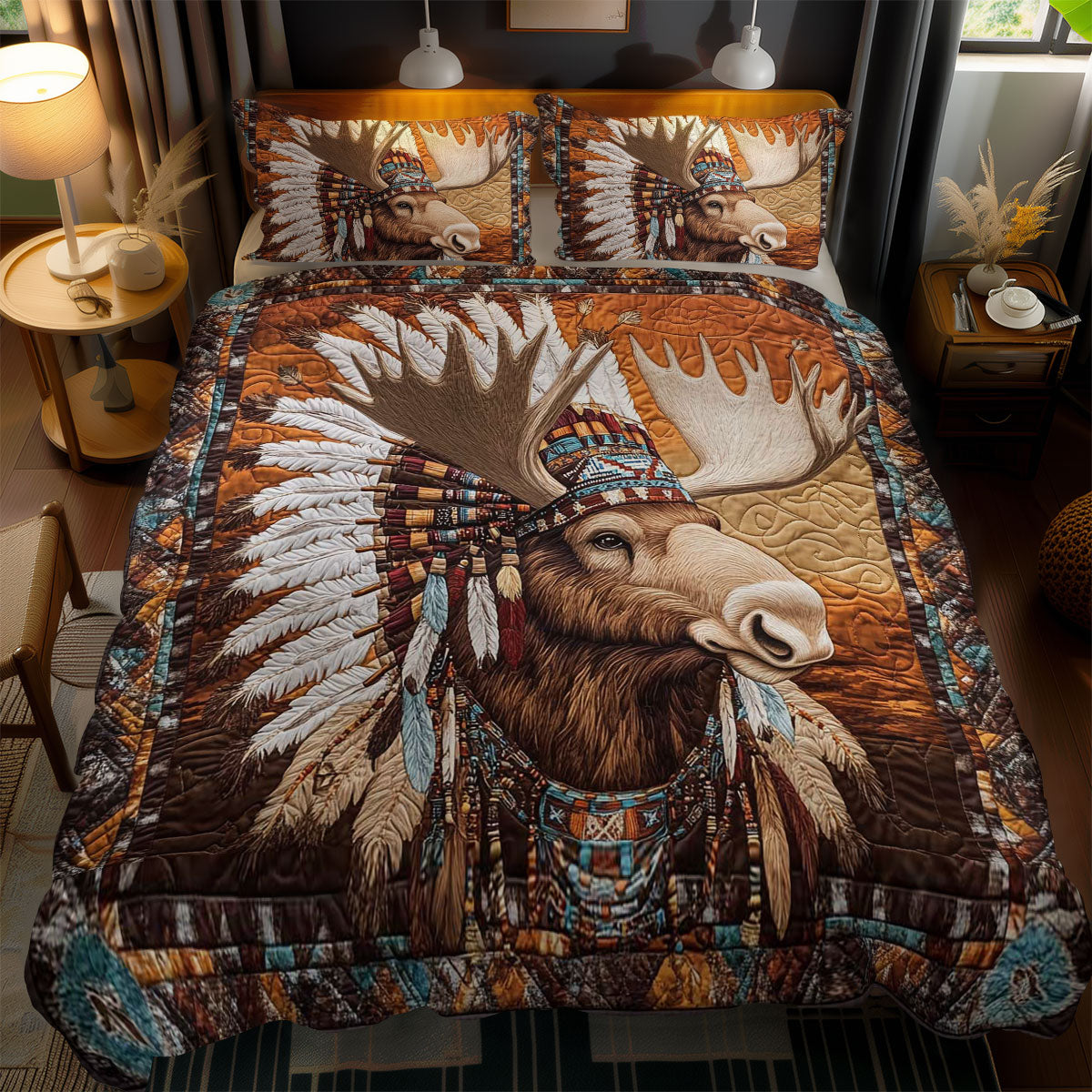 Mystic Moose WN1102067CL Quilted Bedding Set