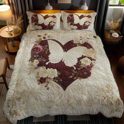 Romantic Butterfly WN1102075CL Quilted Bedding Set