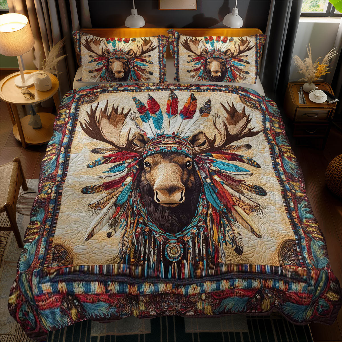 Sacred Moose WN1102079CL Quilted Bedding Set
