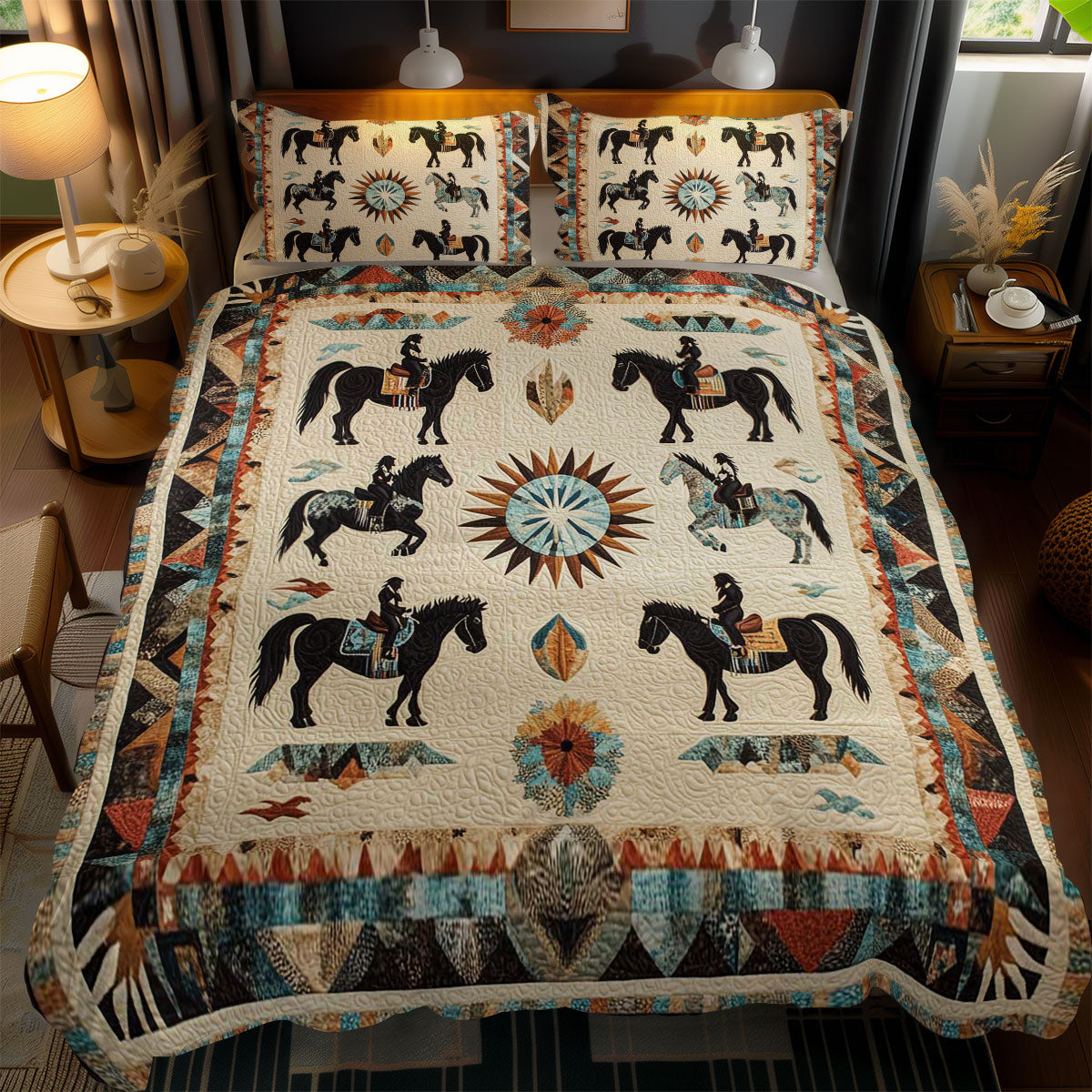 Spirit Horse WN1102080CL Quilted Bedding Set