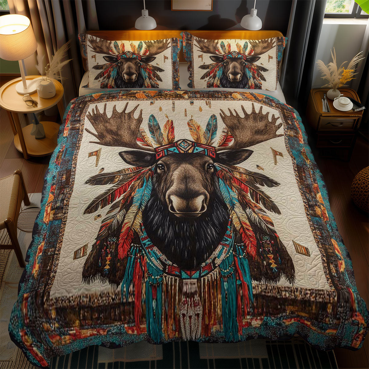 Warrior Moose WN1102088CL Quilted Bedding Set