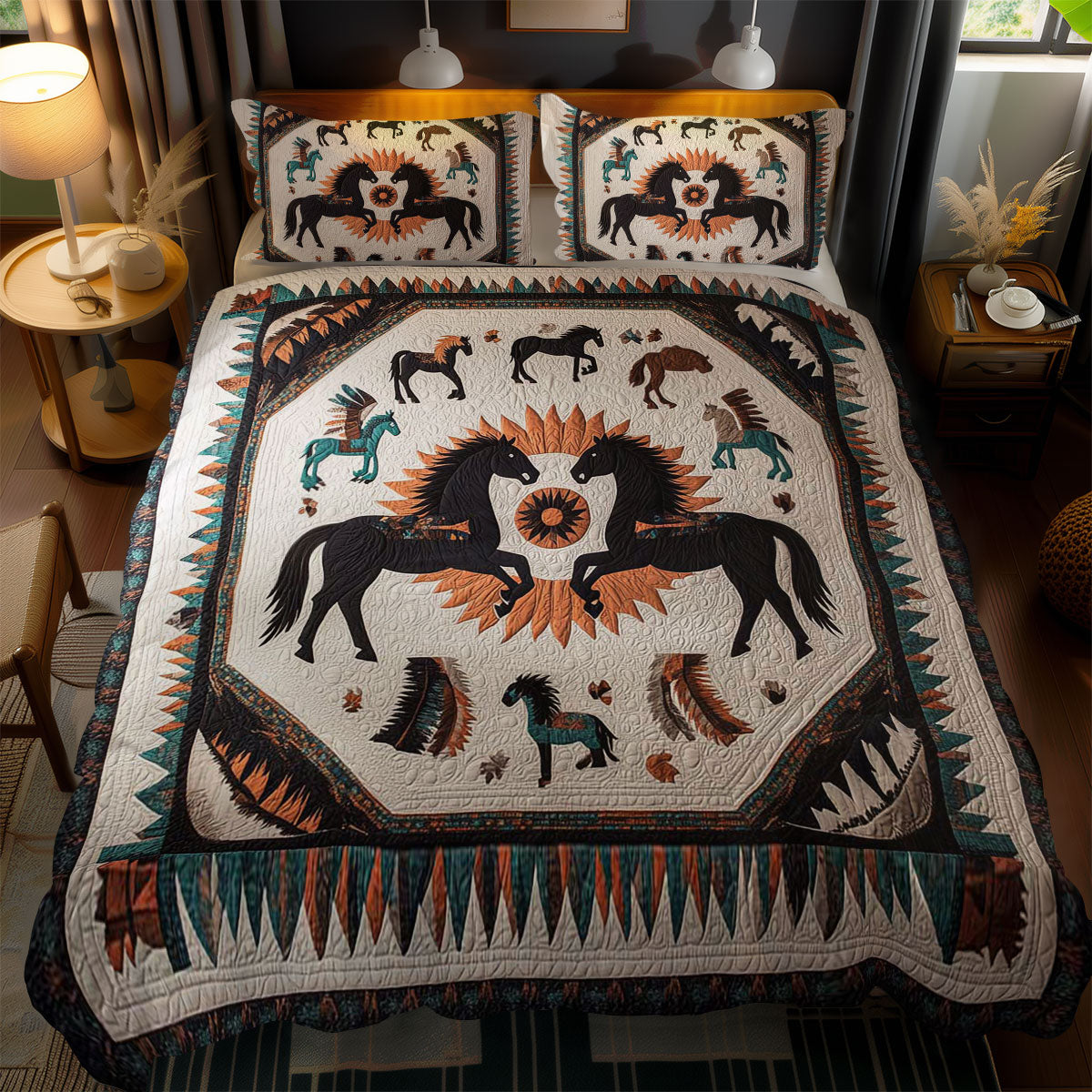 Warrior's Horse WN1102089CL Quilted Bedding Set