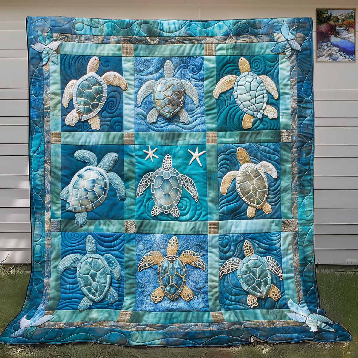 Blue Sea Turtles SR2208005CL Quilt Blanket
