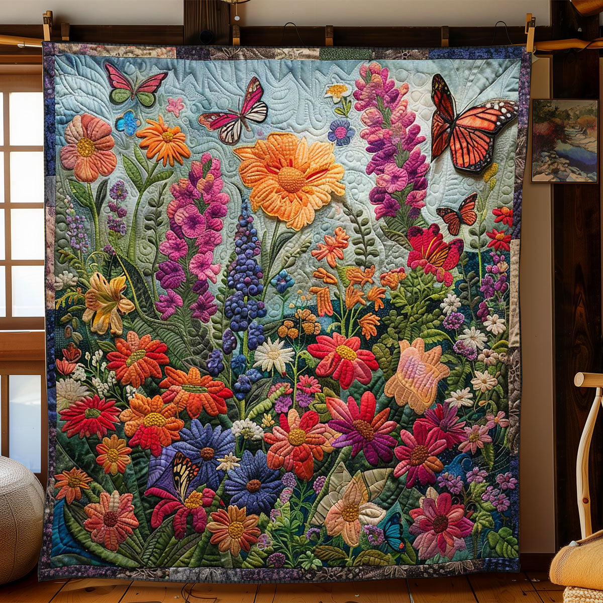 Butterfly Breeze WN2108096CL Quilt Blanket