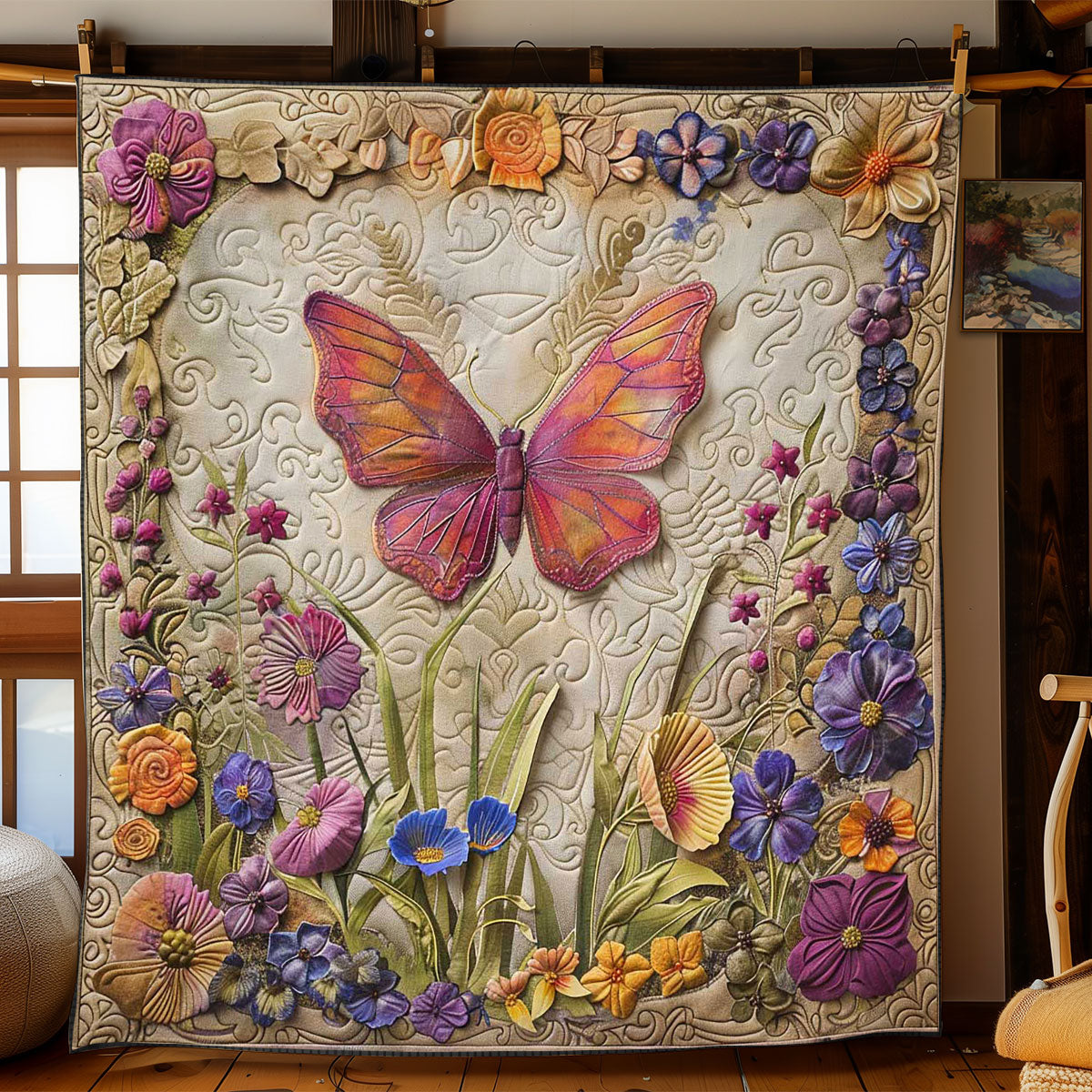 Butterfly Charm WN2108167CL Quilt Blanket