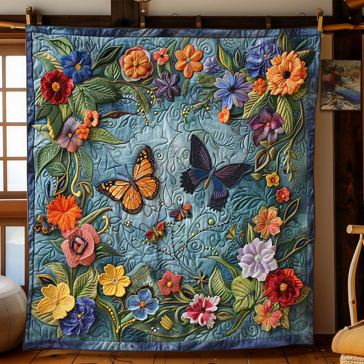 Butterfly Whisper WN2108090CL Quilt Blanket