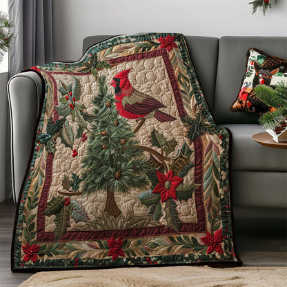 Cardinal With Pine Tree SR1908044CL Quilt Blanket