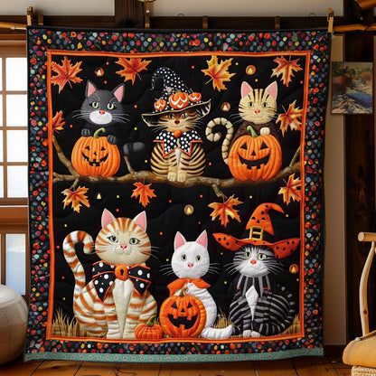 Cat Witch Halloween WN1609050CL Quilt Blanket