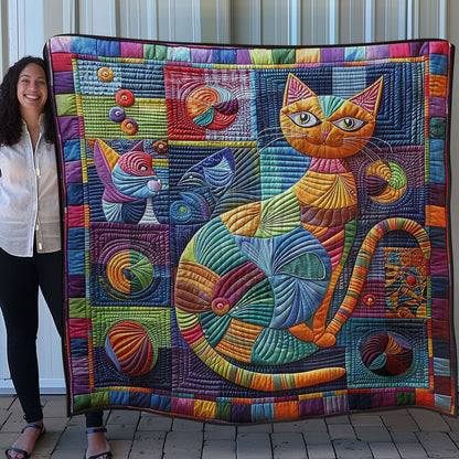 Cat & Yarn WN0908048CL Quilt Blanket