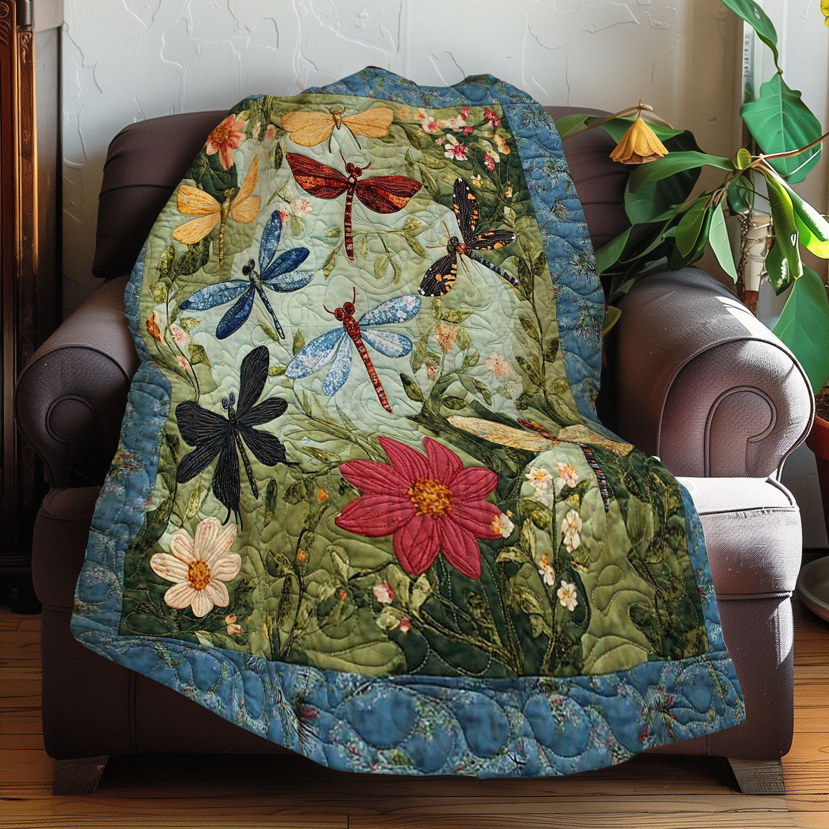 Dragonfly Swarm WN3107017CL Quilt Blanket