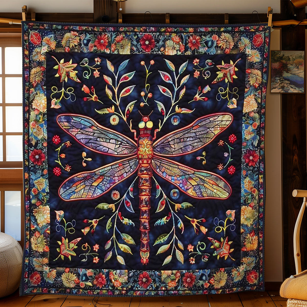 Dragonfly's Shadow WN2808027CL Quilt Blanket