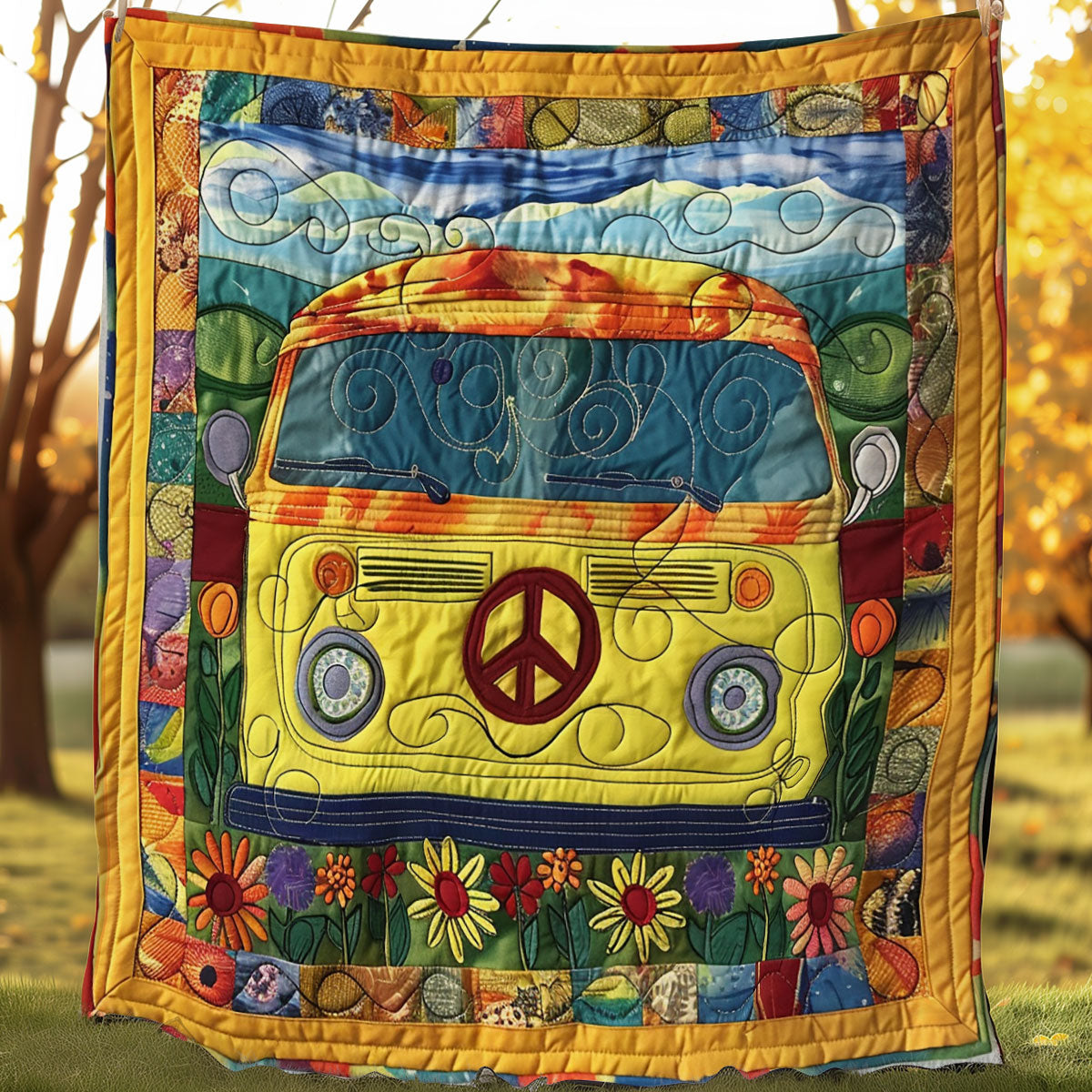 Floral Peace Van SR1408025CL Quilt Blanket
