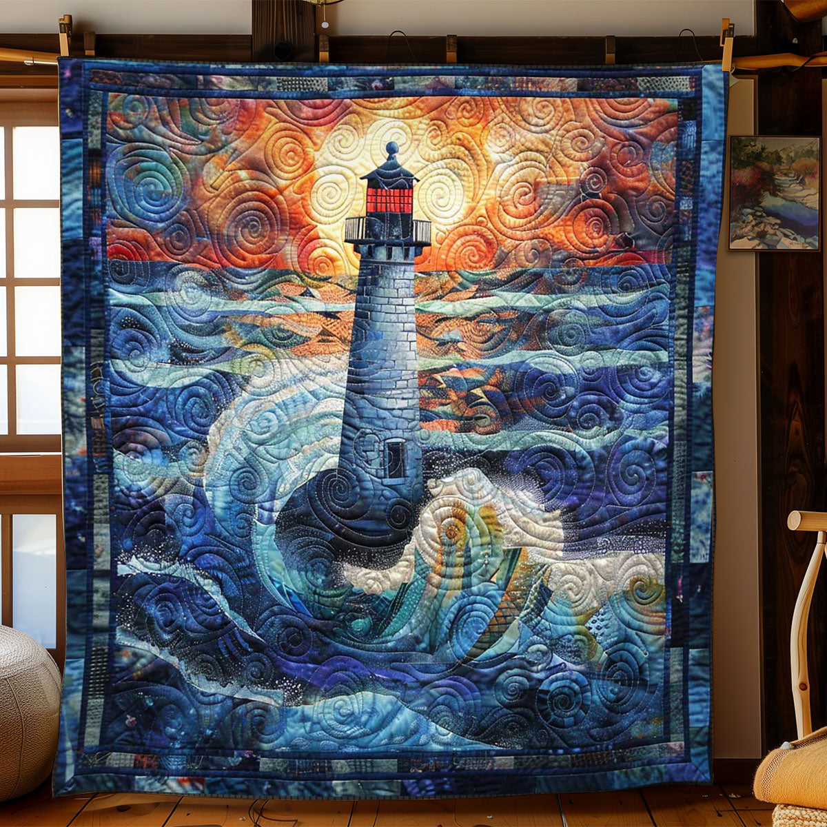 Lighthouse Harbor Throw WN1008052CL Quilt Blanket