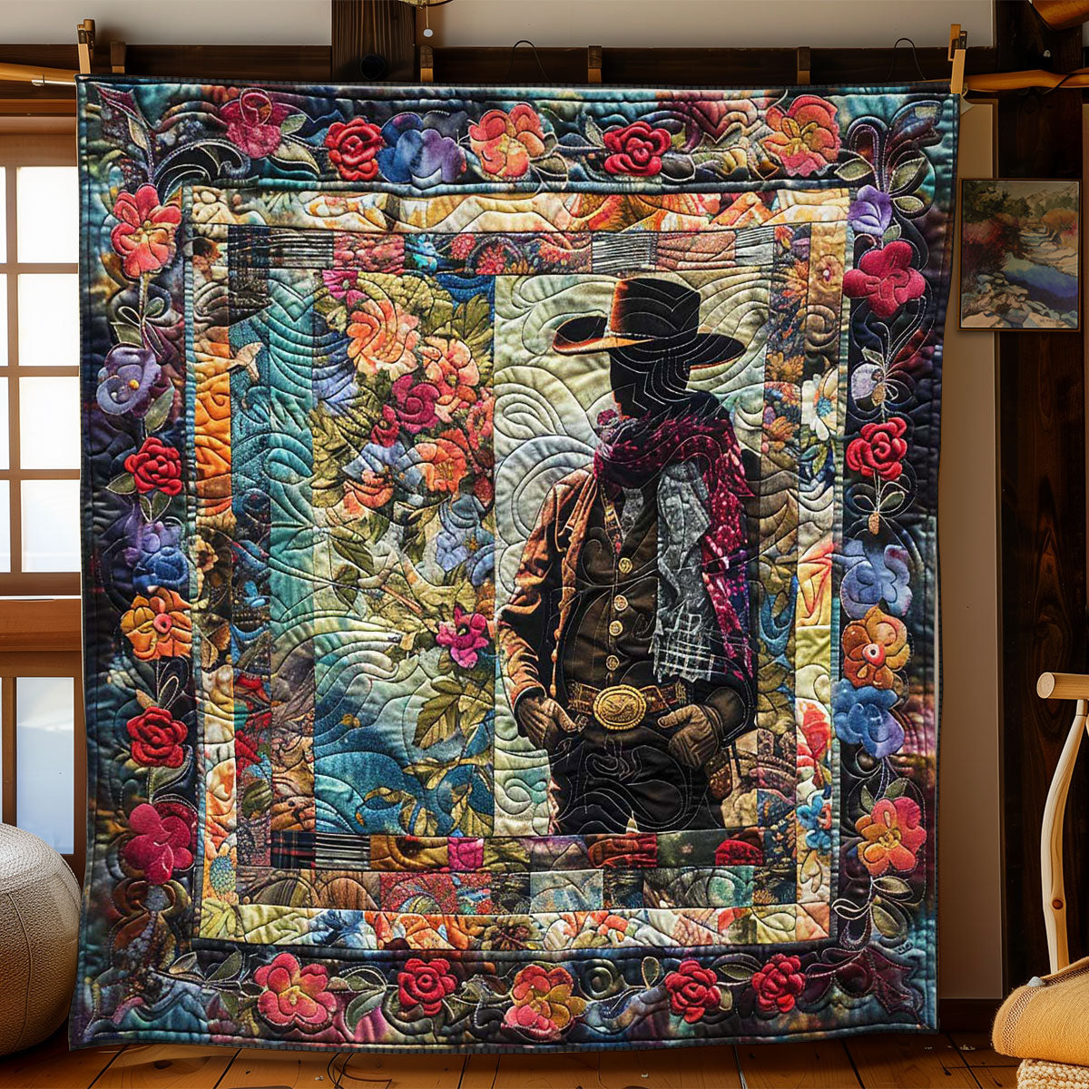 Lonestar Cowboy WN2108012CL Quilt Blanket