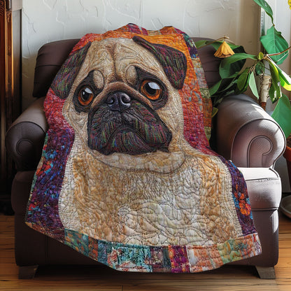 Lovable Pug WN0508017CL Quilt Blanket