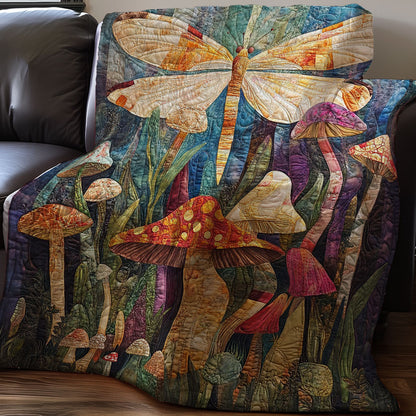 Mushrooms Dragonfly WM3107002CL Quilt Blanket
