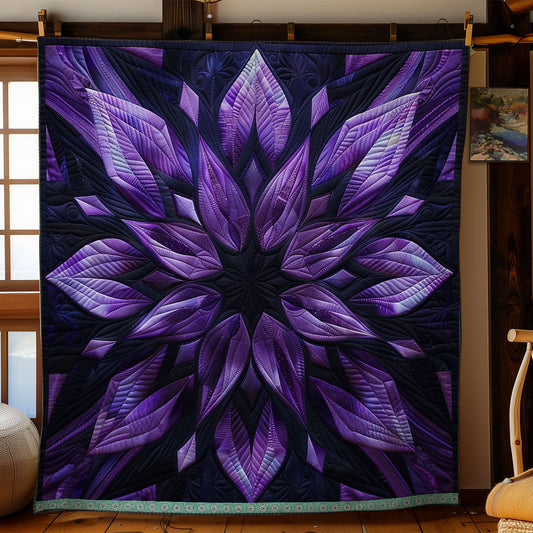 Mystic Purple Bloom WN0909019CL Quilt Blanket