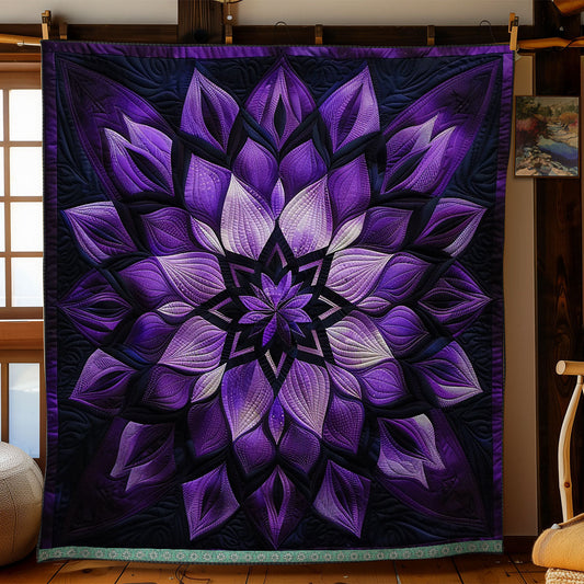 Mystic Purple Bloom WN0909023CL Quilt Blanket