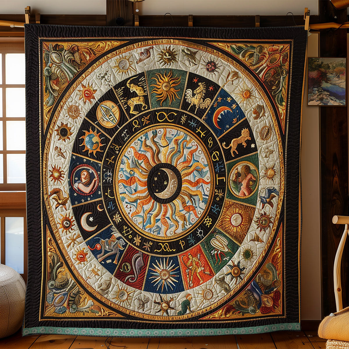 Native Zodiac Cosmos WN1709044CL Quilt Blanket