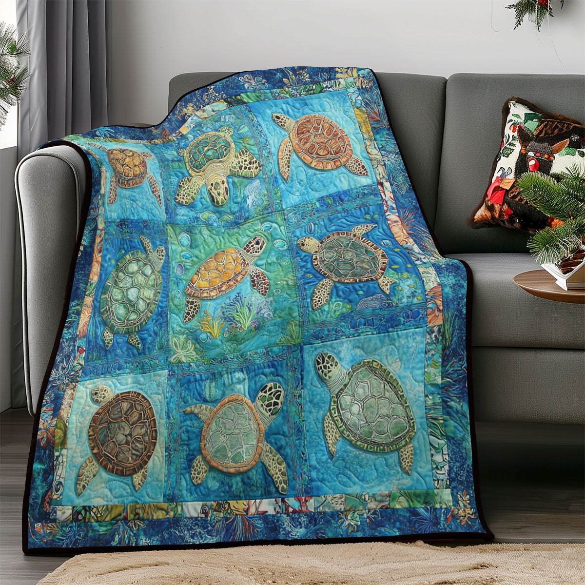 Ocean Turtles WM0208033CL Quilt Blanket