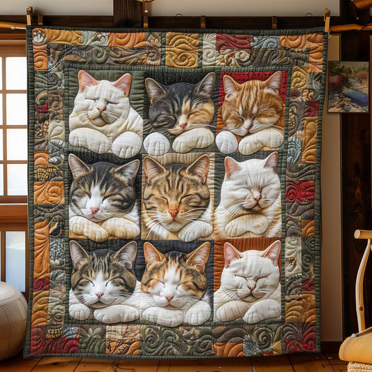 Placid Cats WN2108035CL Quilt Blanket