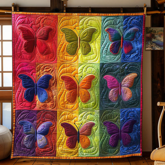 Rainbow Butterfly Dreams WN2408001CL Quilt Blanket