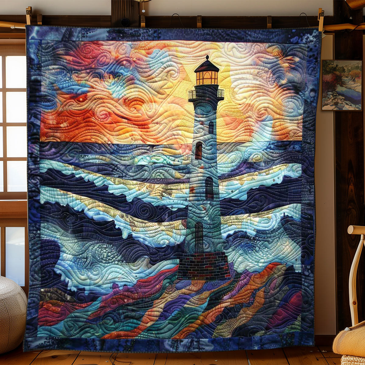 Seafarer's Beacon Throw WN1008057CL Quilt Blanket