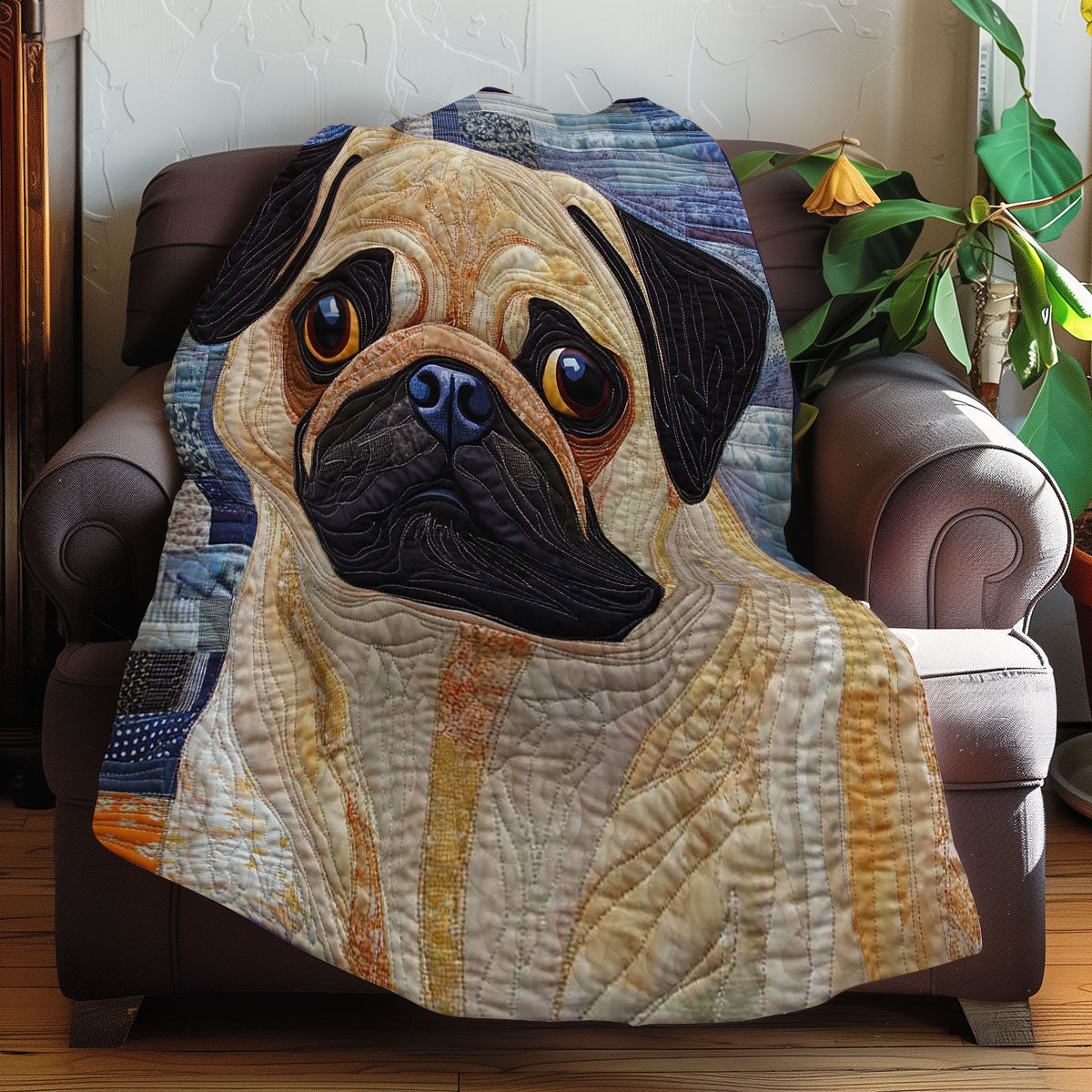 Snuggle Pug WN0508016CL Quilt Blanket