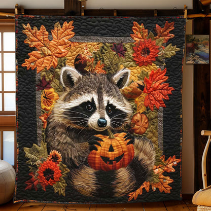Spooky Autumn Raccoon WN1508060CL Quilt Blanket