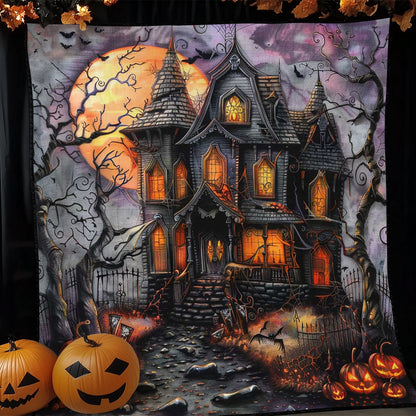 Spooky Castle of Shadows WN1908090CL Quilt Blanket
