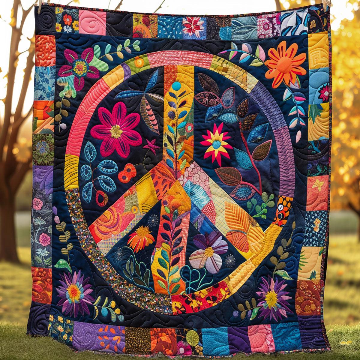 Trippy Hippie Sign SR1008033CL Quilt Blanket