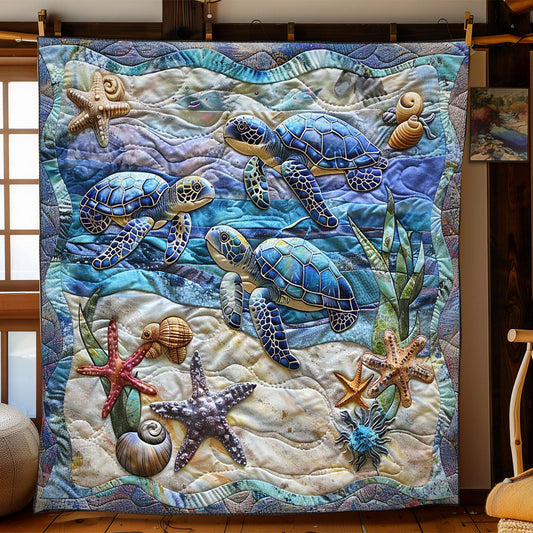 Turtle Shore Retreat WN1408103CL Quilt Blanket
