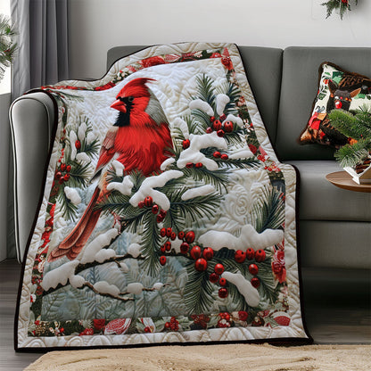 Winter Cardinal SR1908047CL Quilt Blanket