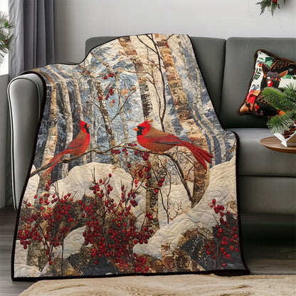 Winter Cardinals WM0308014CL Quilt Blanket