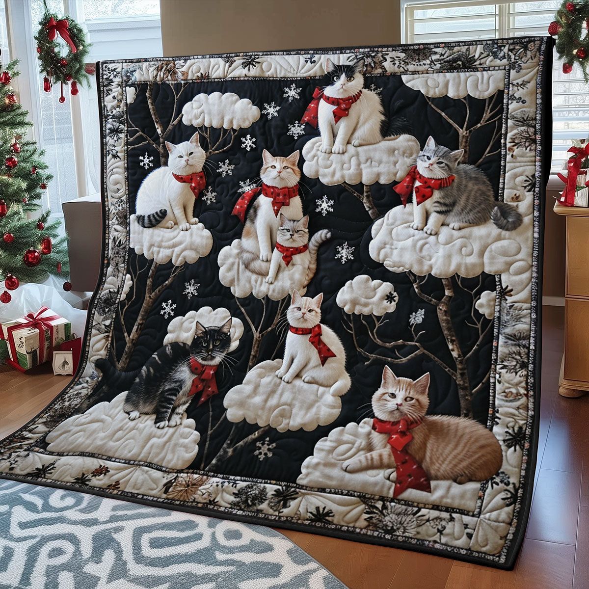 Winter Cat SR1308001CL Quilt Blanket