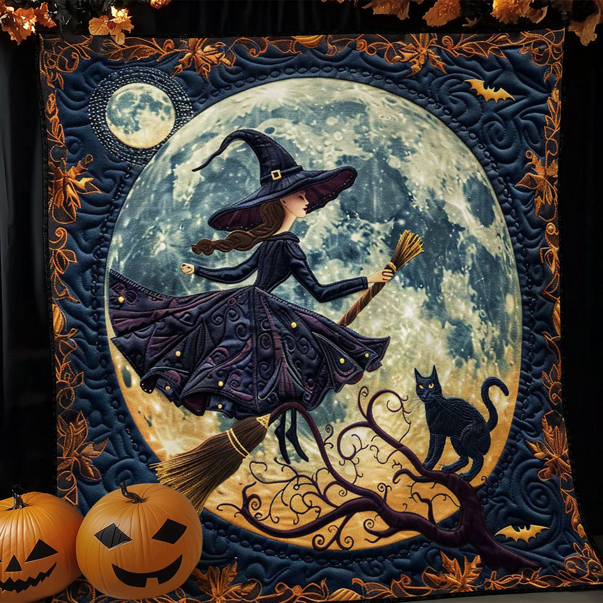 Witch's Haunted Moon WN1908084CL Quilt Blanket