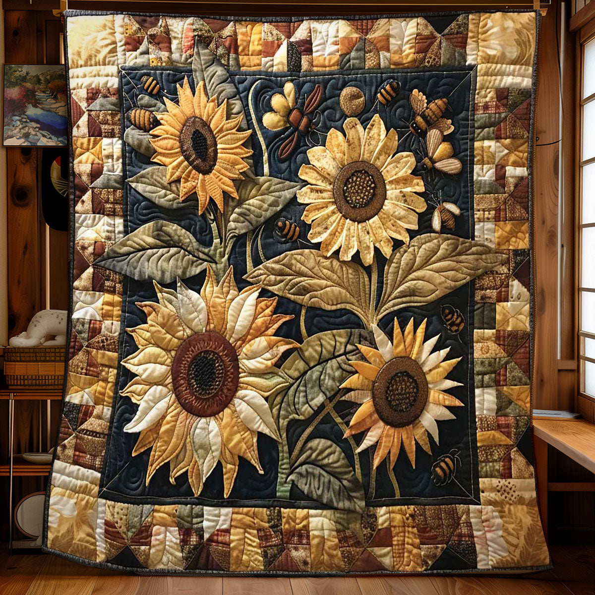 Bee Blossom Haven WN2108108CL Quilt Blanket