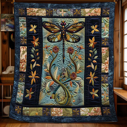 Dragonfly’s Whispering Woods WN2808030CL Quilt Blanket